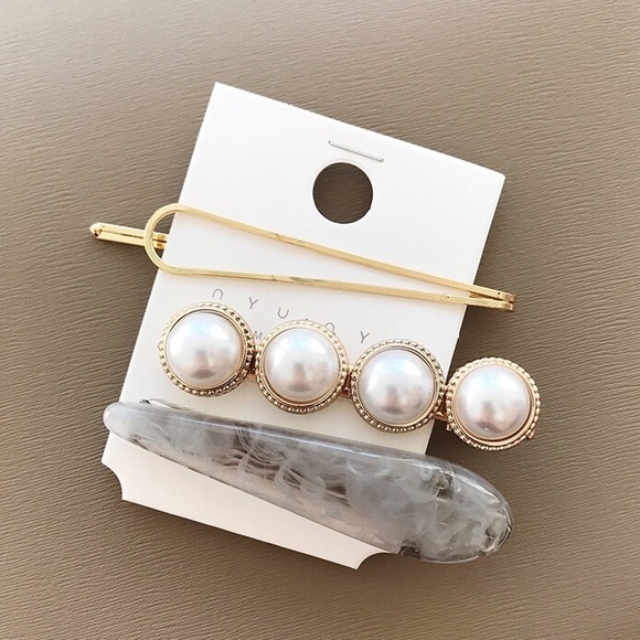 Chic Tortoise Faux Pearl Hair Pin Set - Picture 7 of 8